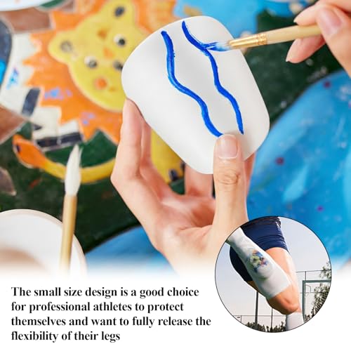 Okeno Select 2Paar individuell bemalbare Fußball-Schienbeinschoner für Kinder & Jugendliche, leichte Mini-Schienbeinschoner mit Eva-Polsterung, personalisierbar (Weiß/Schwarz, 8x5 cm)