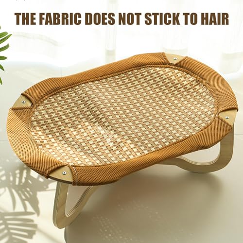 Chaise en rotin pour chat haut de gamme tressée main de 59cm - 4