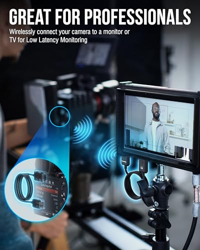 Image of SABRENT Wireless HDMI Transmitter and Receiver 100FT /30M, 1080p@60Hz Plug and Play, No Wi-Fi Required, Stream from PC or Laptop to TV or Projector (DA-H1R1)