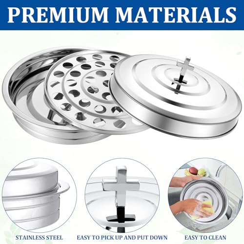 Communion-Ware-3-Holy-Wine-Serving-Trays-with-1-Cover-Stainless-Steel-Communion-Supplies-Silver-Communion-Trays-for-Churches-Holy-Ware-Sets