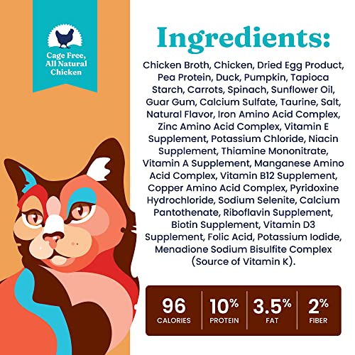 Image of Solid Gold Wet Cat Food for Adult & Senior Cats 24 Pack - Wholesome Selects Chunks in Gravy - Made with Real Chicken & Duck for Healthy Digestion and Sensitive Stomach