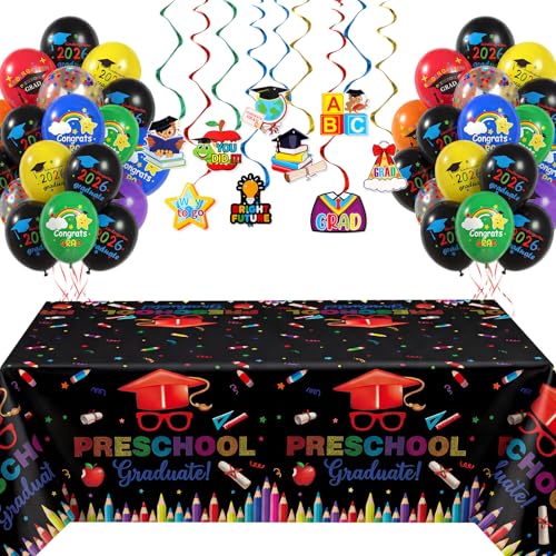 Tourbillons félicitations à suspendre et ballons pour réussir sa fête de maternelle