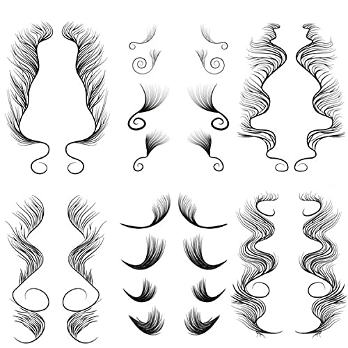 6 Styles Temporary Baby Hair Tattoo,Fashion Baby Hair Tattoo Stickers,Baby Hair Edge Tattoo Salon DIY Hairstyling Hair Tattooing Template