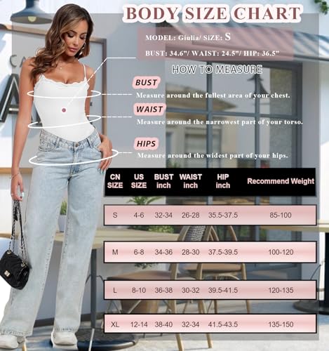 Image of Women's Lace Bodysuit Square Neck Body Suits Sexy Backless Thong Cami Shaperwear Spaghetti Strap Sleeveless Top