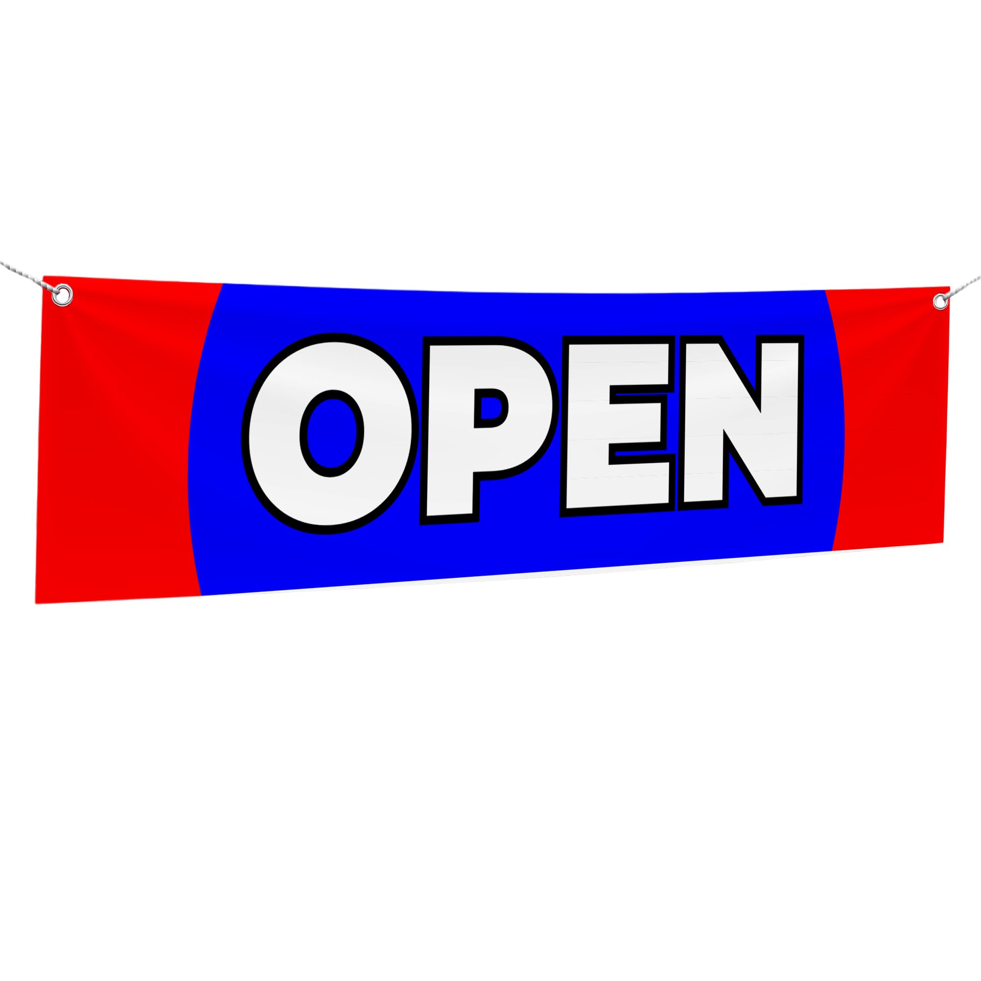 Open Large Banners and Signs for Outdoor by Mavis Printing-Polyester Banner with 4 Holes for Easy Hang Indoor & Outdoor|4x1 Feet HD Print Sign to