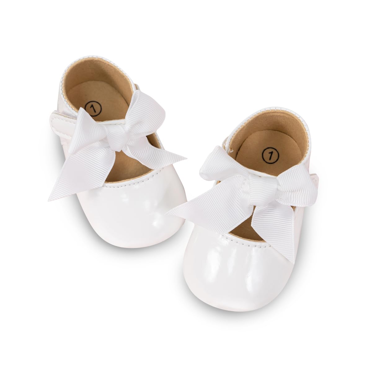 CENCIRILY Mary Jane - Scarpe da bambina antiscivolo, con fiocco e suola morbida, per abito da sposa da 0 a 18 mesi