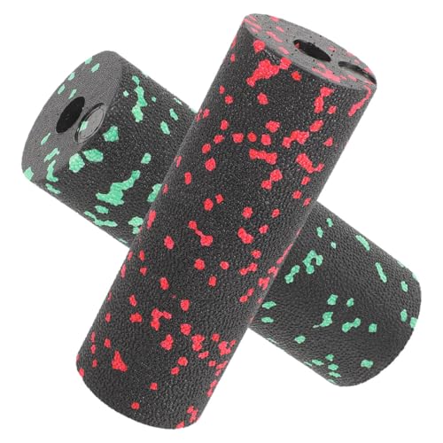 2 piezas Mini Foam Roller para Fitness, Cilindro de masaje hueco portátil para relajación muscular y ejercicios de masaje en piernas y cuerpo, accesorios en verde y rojo miniatura 1