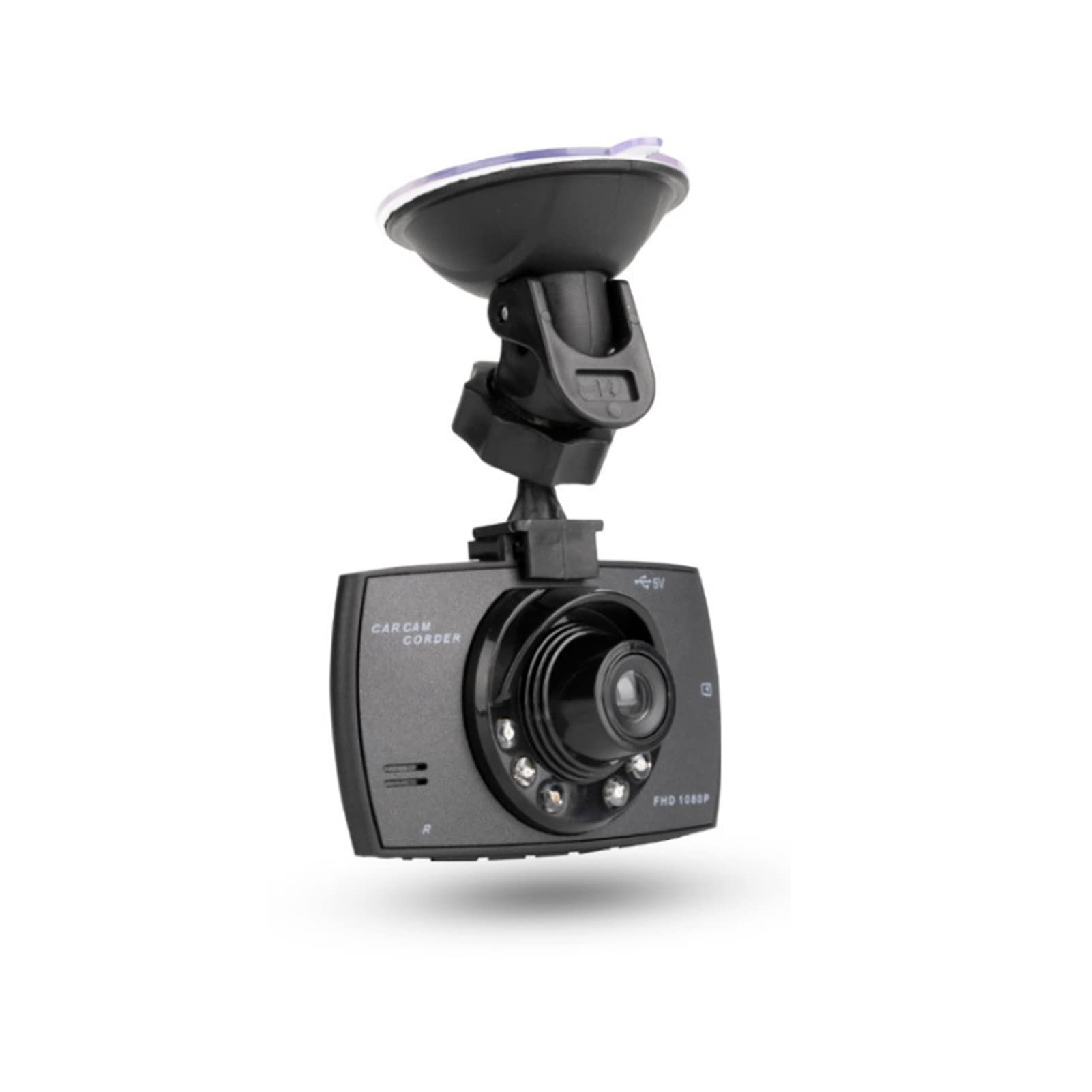 HSYWBC Full-HD dashcam 1080p met 6 megapixel camera, 170° groothoeklens en infrarood opnames, geïntegreerde bewegingsdetectie, parkeermonitor, loop-opnames en nachtzicht (zwart