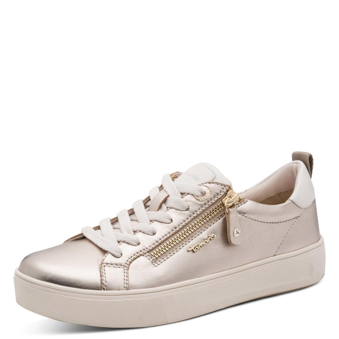 Tamaris Comfort Damen Sneaker flach mit Reißverschluss Freizeit