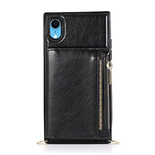 Étui en cuir pour Samsung S20 Ultra noir multifonction avec bandoulière amovible