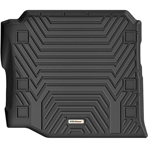 YITAMOTOR Cargo Liner Compatible with 2018-2022 Jeep Wrangler JL (Not JK) 4-Door, with The Optional Factory Subwoofer, Black TPE All-Weather Protection Custom Fit Cargo Trunk Mats