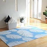 Cushmat Elegante alfombra de juego de espuma reversible (grande, palmera aguamarina, diamantes beige), suave, impermeable, duradera, para bebés, niños pequeños y adultos, 6.5 pies x 4 pies