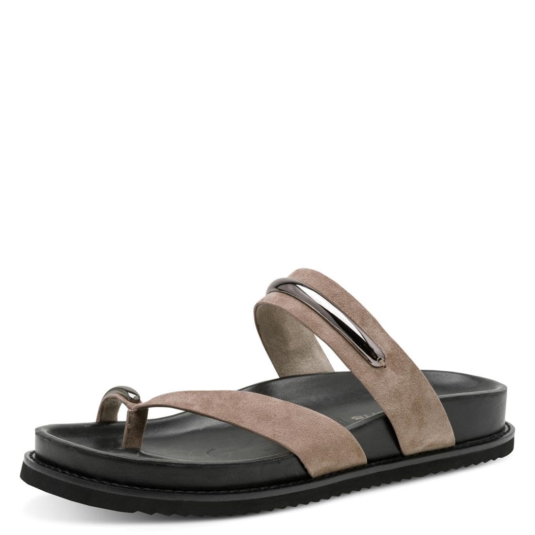 Tamaris Women's footbed mule leather flat beige 3.5 UK