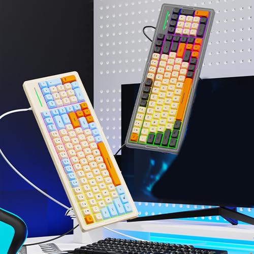 Clavier mécanique ergonomique étanche et rétroéclairé pour ordinateur fixe - 3