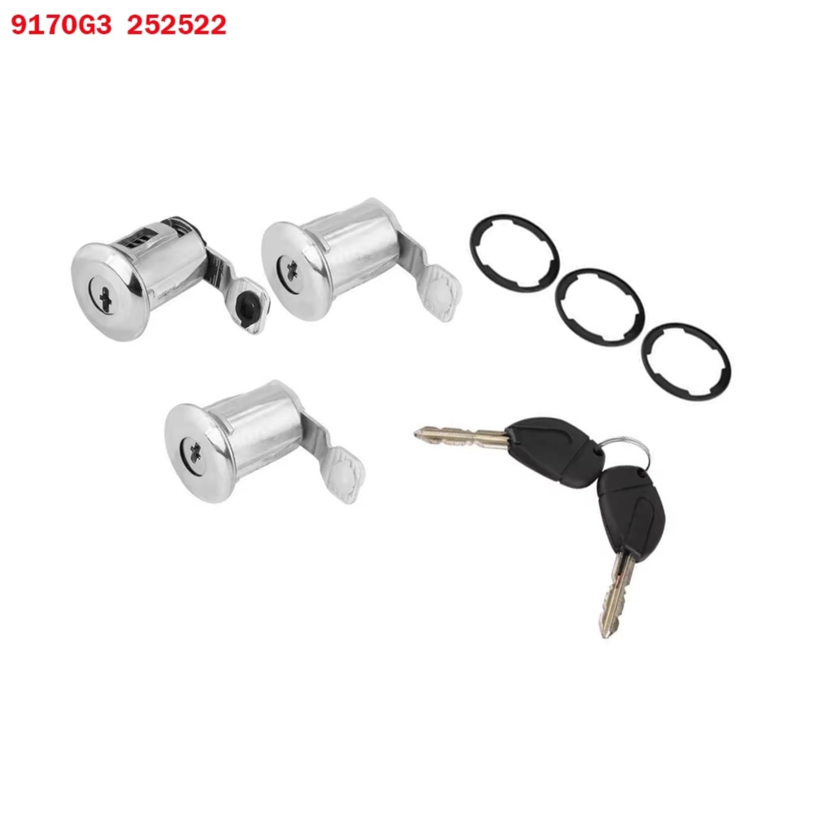 Kit Interruptor Encendido Barril De Cerradura Puerta Izquierda Derecha Compatible Con Citroen Para Berlingo 1996-2007 Para Xsara 1997-2005 9170G3 252522 Interruptor encendido bloqueo