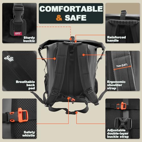 Image of OSAH DRYPAK Waterproof Backpack Dry Bag 35L /55L /85L - Heavy Duty Roll-Top Hiking Backpack for Travel, Kayaking, Boating, Camping, Rafting and Fishing
