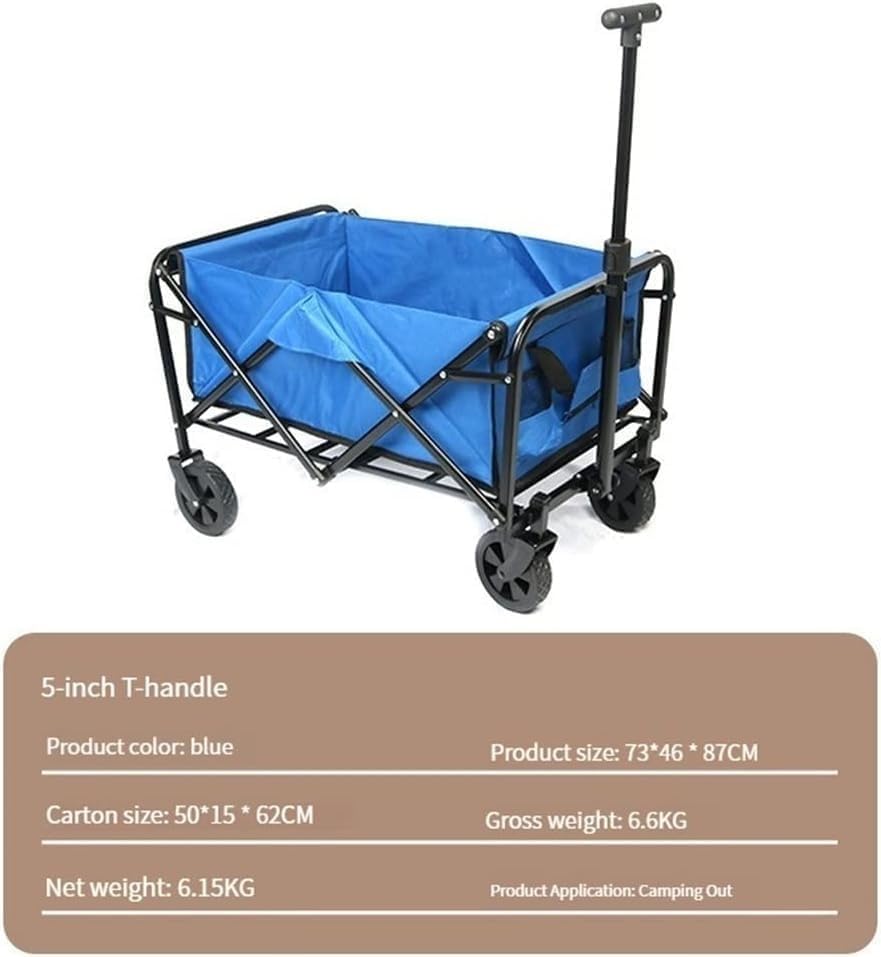 Carrito plegable de almacenamiento para camping y jardín, portaequipajes portátil de alta capacidad miniatura 2