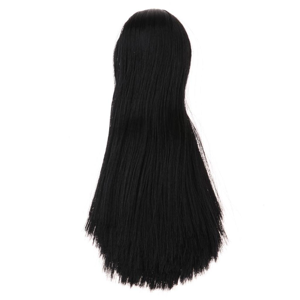 ATORSE 1/6 Female Bjd Doll Bangs Black Hair Head Sculpt Ball-Jointed Doll DIY Parts-image-24