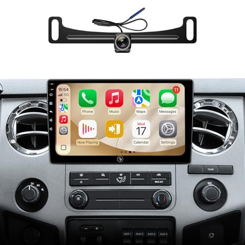 QLED Linux Car Stereo for Ford F150 2004-2008, F250 F350 2008-2016 - Fast Boot Wireless CarPlay & Android Auto Radio, AHD 1080P Backup Camera, Bluetooth, SWC, AM/FM, Dash Kit Replacement
