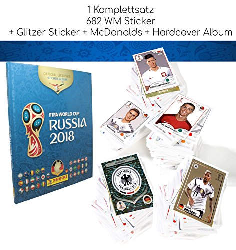 Preisvergleich Produktbild CAGO Unbekannt Panini WM 2018 Sticker - Komplettsatz + Glitzer + McDonald + Hardcover Album