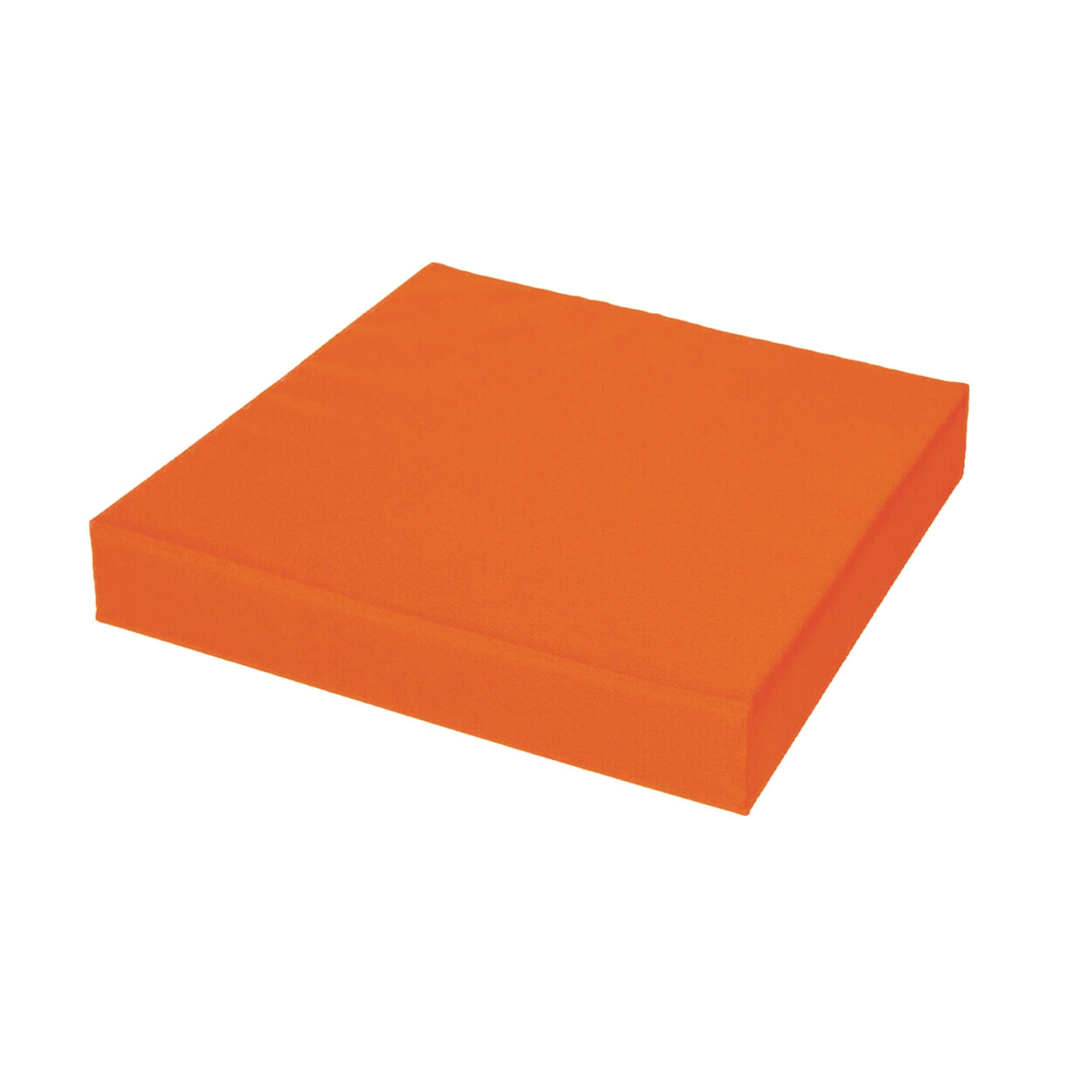 FOAMHAVEN Waterproof Garden Seat Pads – 4cm Thick Cushions for Outdoor & Indoor Chairs, High-Density Foam, Anti-Slip, Washable Cover- Patio, Dining, Sofa & Bench Use (Orange, 51 x 48 cm (20" x 19"))