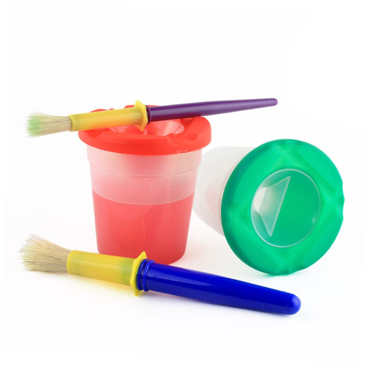 Yardwe 10 Sätze DIY Malbecher für Teiliges mit Fall Design Waschbecher und Pinselhalter für Kreatives Farben Zufällig für Kleine Künstler Zufällige Farbe