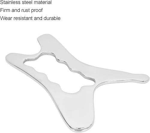 Miniatura 5 de Dioche Tabla de raspado, herramienta Gua Sha, placa de raspado de acero inoxidable, raspador de pies, relajación muscular, fasciotomía, masajeador