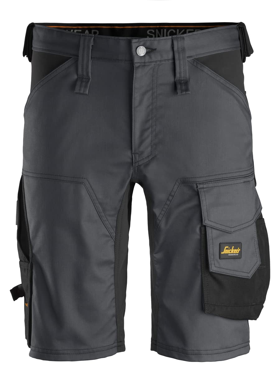 Pantalones cortos elásticos AllroundWork Gris Acero-Negro talla 52