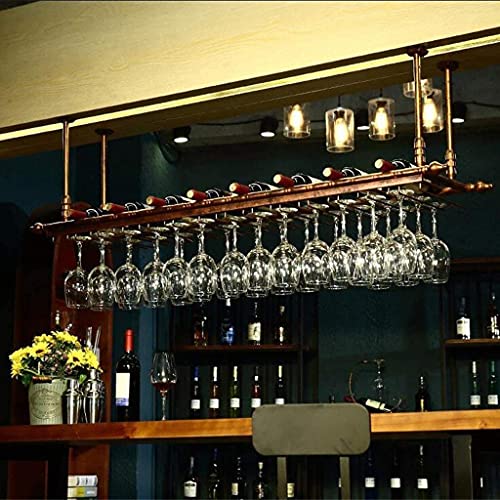 Support de verre à vin suspendu au plafond pour un bar de salon convivial - 5