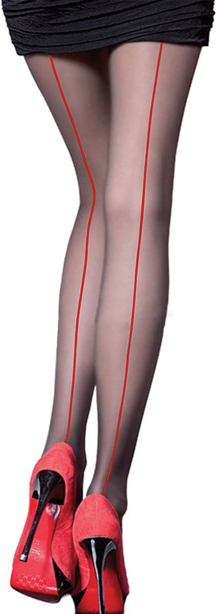 Womens Sexy Back Seam Tights Sheer Pantyhose with Backseam