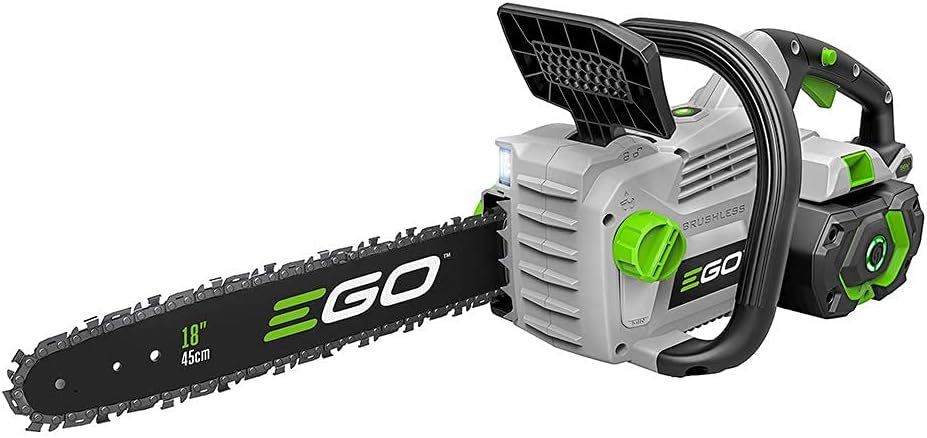 EGO Power+ CS1804 18-Inch 56-Volt Cordless Chain Saw 5.0Ah Battery and Charger Included (Renewed)