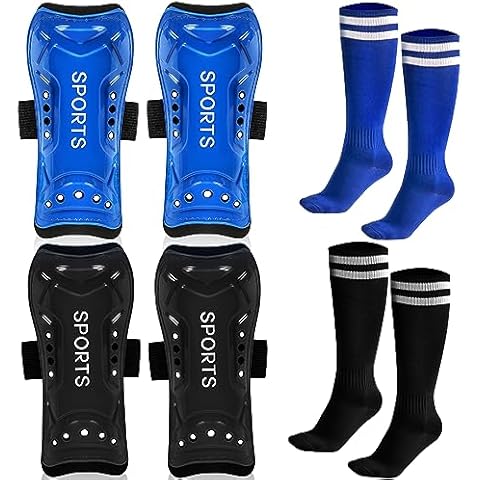 Shin Guards Soccer Youth, Protective Soccer Shin Guards & Lightweight and Breathable Kids Calf Socks Sleeves Equipment for 3-6 7-10 11-15 Years Old Boys Girls Teenagers Cover