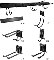 Vista 4 de Ultrawall 13 piezas de estante de almacenamiento de herramientas, sistema de almacenamiento montado en pared de organización de garaje ajustable