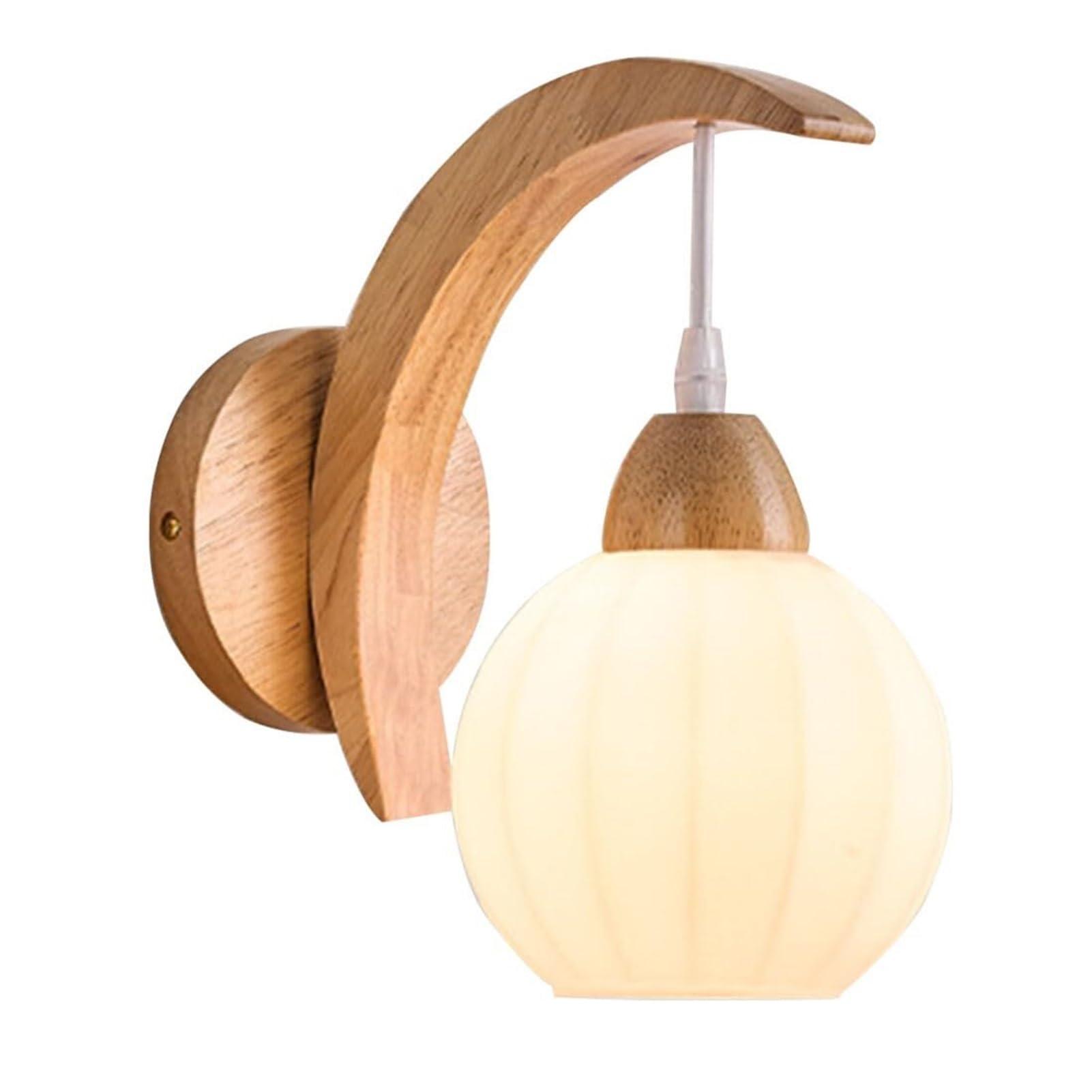 HUAYUSEDF Modern Glass Industrial Wall Sconce for Bedroom Living Stair Hallway Dining Loft(Carambola)