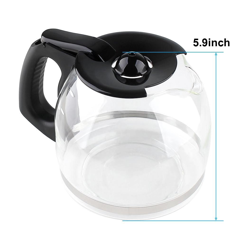 LMEI Replacement Parts Universal 12-Cup Glass Carafe, Compatible with Mr. Coffee?Sumbeam?Oster Coffee Makers