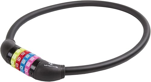 Cerradura de combinación espiral cubierta de silicona M-Wave en varios colores