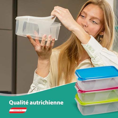 MiraHome Vorratsdosen Set 10x0,5L quadratisch grün – Perfekt zur Aufbewahrung & Organisation für Lebensmittel – Vorratsdosen mit Deckel Luftdicht – Gefrierdosen für Mealprep & Küche – Austrian Quality