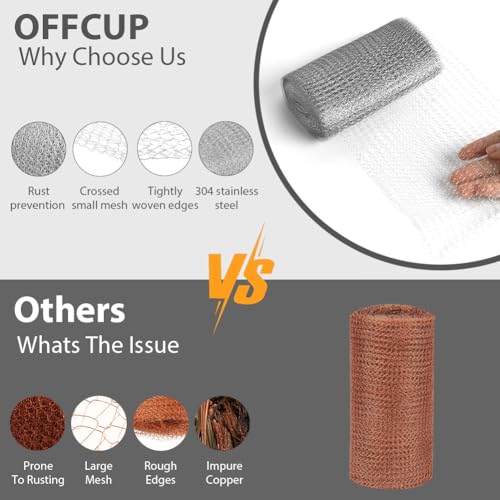 Miniatura 4 de Offcup Malla De Alambre Fino, 1pc 127mm 6m Malla Control Ratones Malla De Control De Plagas, Malla De Alambre De Acero Inoxidable Para Cerrar Huecos Alrededor, Controlar Caracoles Ratones Roedores