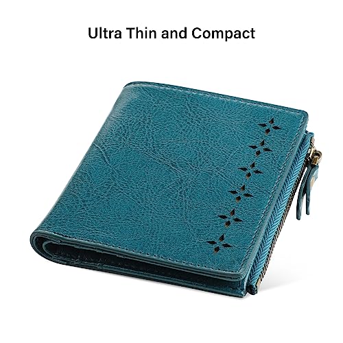 Lavemi Ultra Thin Small Compact Leather Womens Girls Wallets RFID Blocking Credit Card Holder for Women3