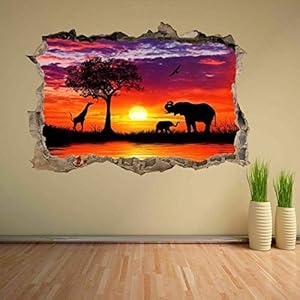 3D effect muurtattoo sticker doorbraak zelfklevende muurschildering muursticker stenen muur doorbraak muursticker tattoo…