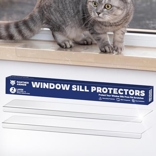 Panther Armor Large Window Sill Protector for Pets,2-Pack for Dog & Cat Scratch Protection, Fits 29.5