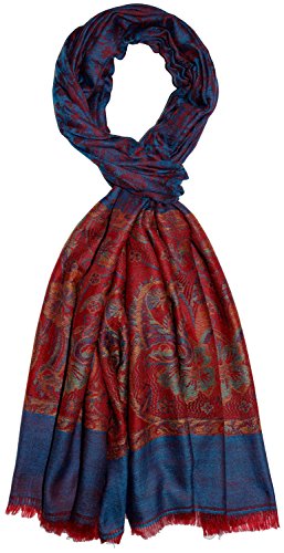 Écharpe homme cachemire douce anti-irritation grand format jacquard paisley