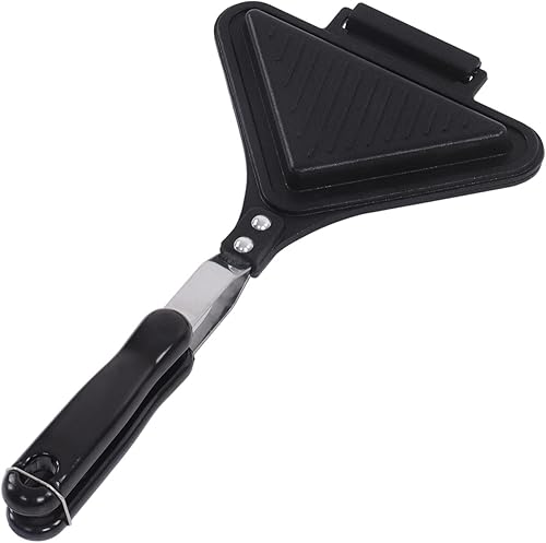 Sartén para sándwich, sandwichera de aleación de aluminio, antiadherente doble cara Panini Maker para pasteles, pan.