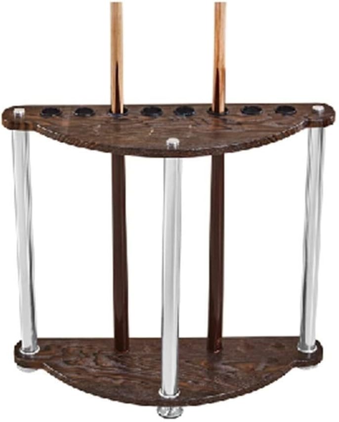 Multifunctional Pool Cue Rack - Solid Wood Composite Billiard Stand or Wall Mount, Holds 8-12 Cues, Durable, Easy Installation - Triangle Design, Perfect for Game Rooms