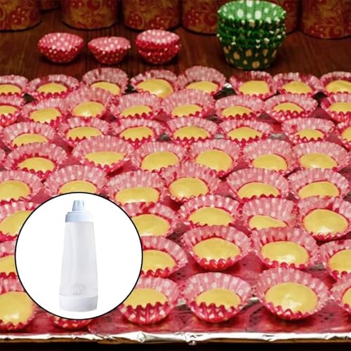 Pancake Batter Dispenser,1000ML Batter Mixer Bottle,Hand Batter Dispenser Mixer Bottle with Stainless Steel Stirring Ball for Cupcake Pancake Crepe Batter Kitchen Tools - Image 6