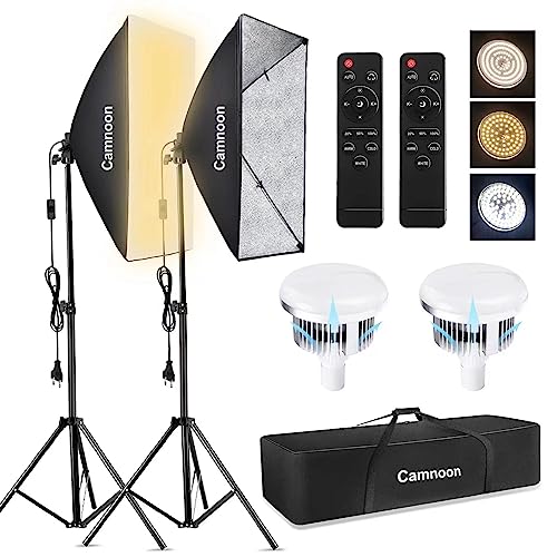 Softbox Flessibile di Grandi Dimensioni: 50 * 70cm/ 20 * 28in softbox di grandi dimensioni con panno diffusore bianco fornisce un'illuminazione perfetta e uniforme; con presa E27 per l'installazione diretta della luce LED; e il softbox può ruotare di 210° per consentirvi di avere angoli di luce ottimali, rendendo le vostre foto e video più professionali.
