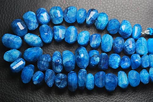 Pierre de lune bleue facettée 10-14mm pour collier bohème chic et look estival