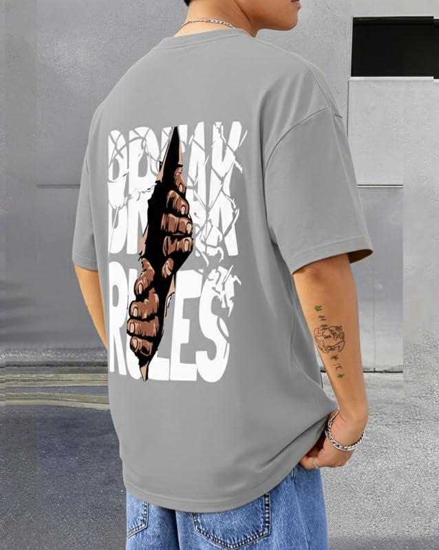 Image of AUSK Baggy Hip-Hop T-Shirt for Men - Graphic Printed T Shirts || Oversized Men Tshirt || T-Shirts