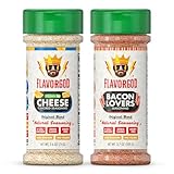Bacon and Cheese Spices, Combo Pack of 2 - (Bacon Lovers, & Cheese Flavor) - Herb, Spice and Seasoning Gift Set - Premium All Natural & Healthy Spice Blend - Seasonings & Steak Rub by Flavor God