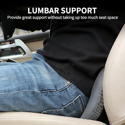 Image of Livtribe Car Seat Cushion - Memory Foam Car Seat Pad - Sciatica & Lower Back Pain Relief - Car Seat Cushions for Driving - Road Trip Essentials for Drivers(Gray)
